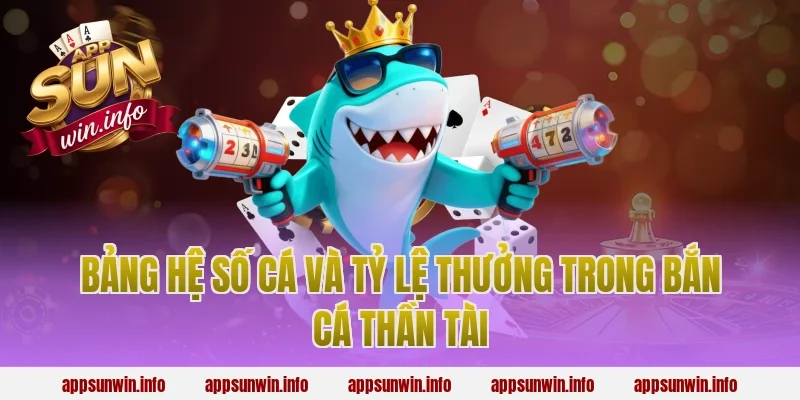 Bảng Hệ Số Cá Và Tỷ Lệ Thưởng Trong Bắn Cá Thần Tài