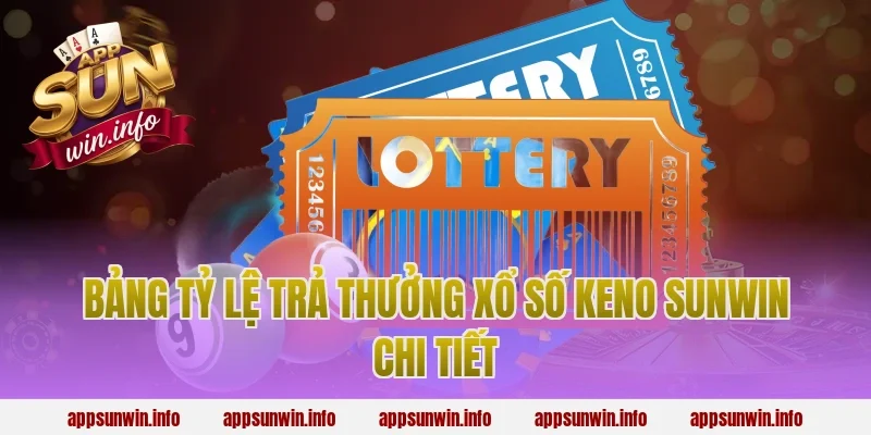 Bảng Tỷ Lệ Trả Thưởng Xổ Số Keno Sunwin Chi Tiết