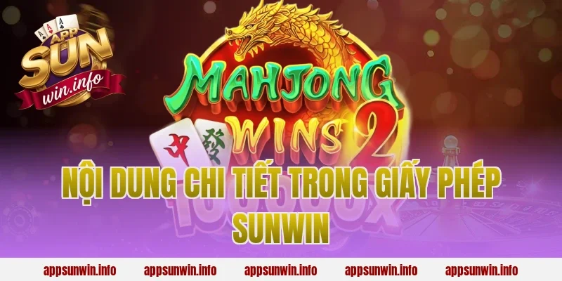 Nội Dung Chi Tiết Trong Giấy Phép Sunwin